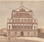 Dibujo del antiguo Teatro Tirso de Molina, Las Palmas de Gran Canaria