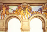 Detalle del mural modernista de Néstor del Teatro Pérez Galdós
